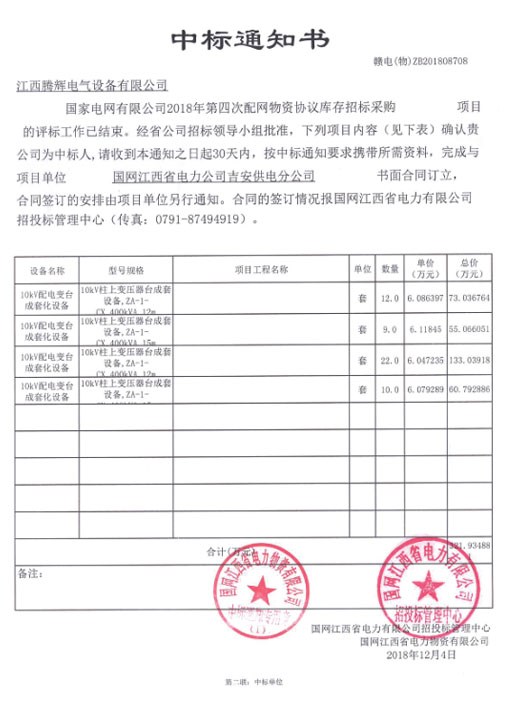 國(guó)家電網(wǎng)有限公司2018年第四次配網(wǎng)物資協(xié)議庫(kù)存招標(biāo)采購(gòu)項(xiàng)目